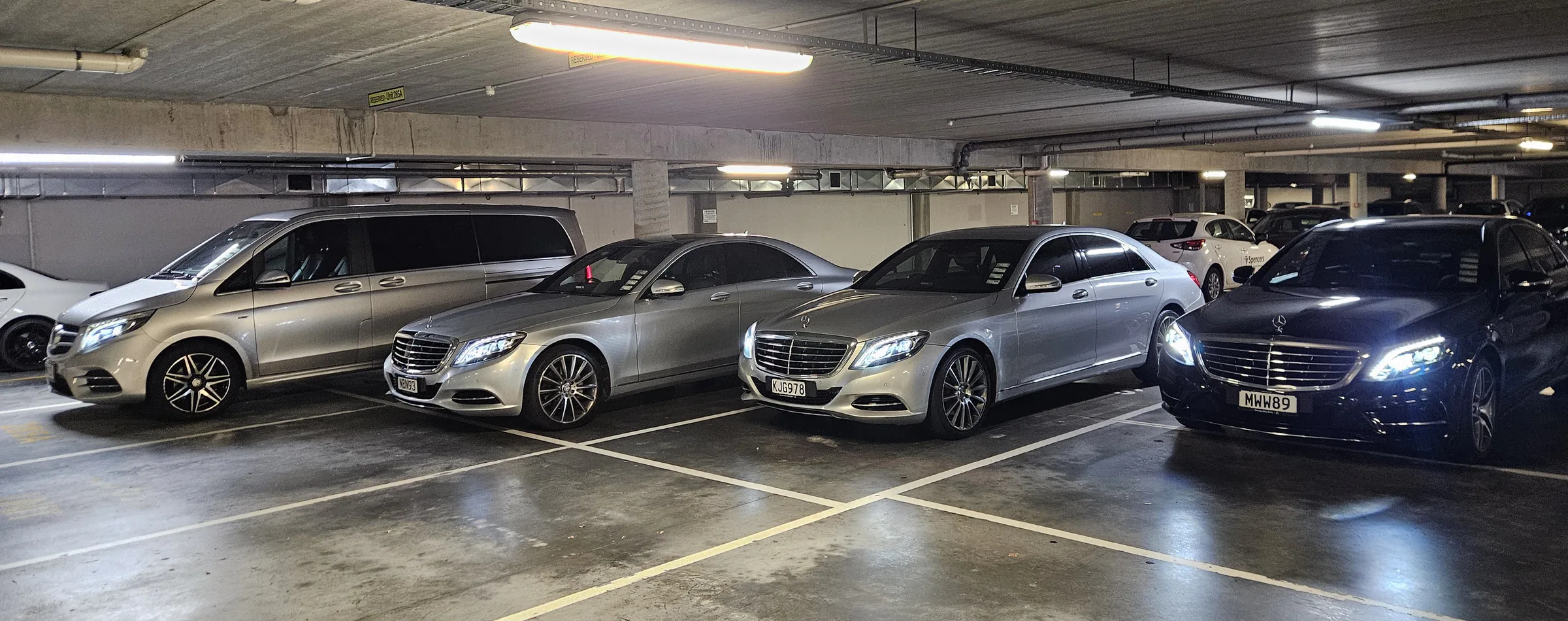 Titanium Mercedes-Benz sedans